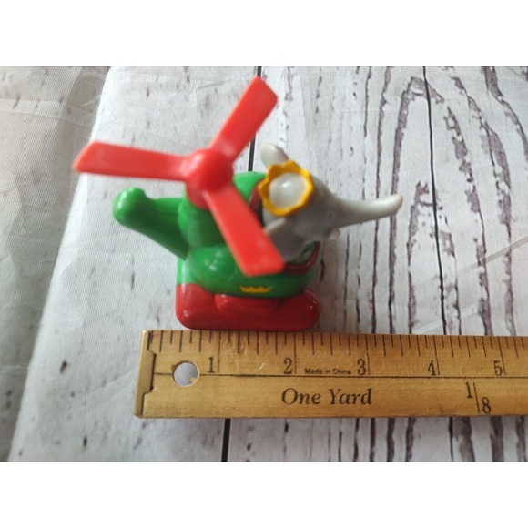 Arbys Babar World Tour Vehicle Helicopter Toy Aircraft Elephant Vintage 1990 - Picture 6 of 6